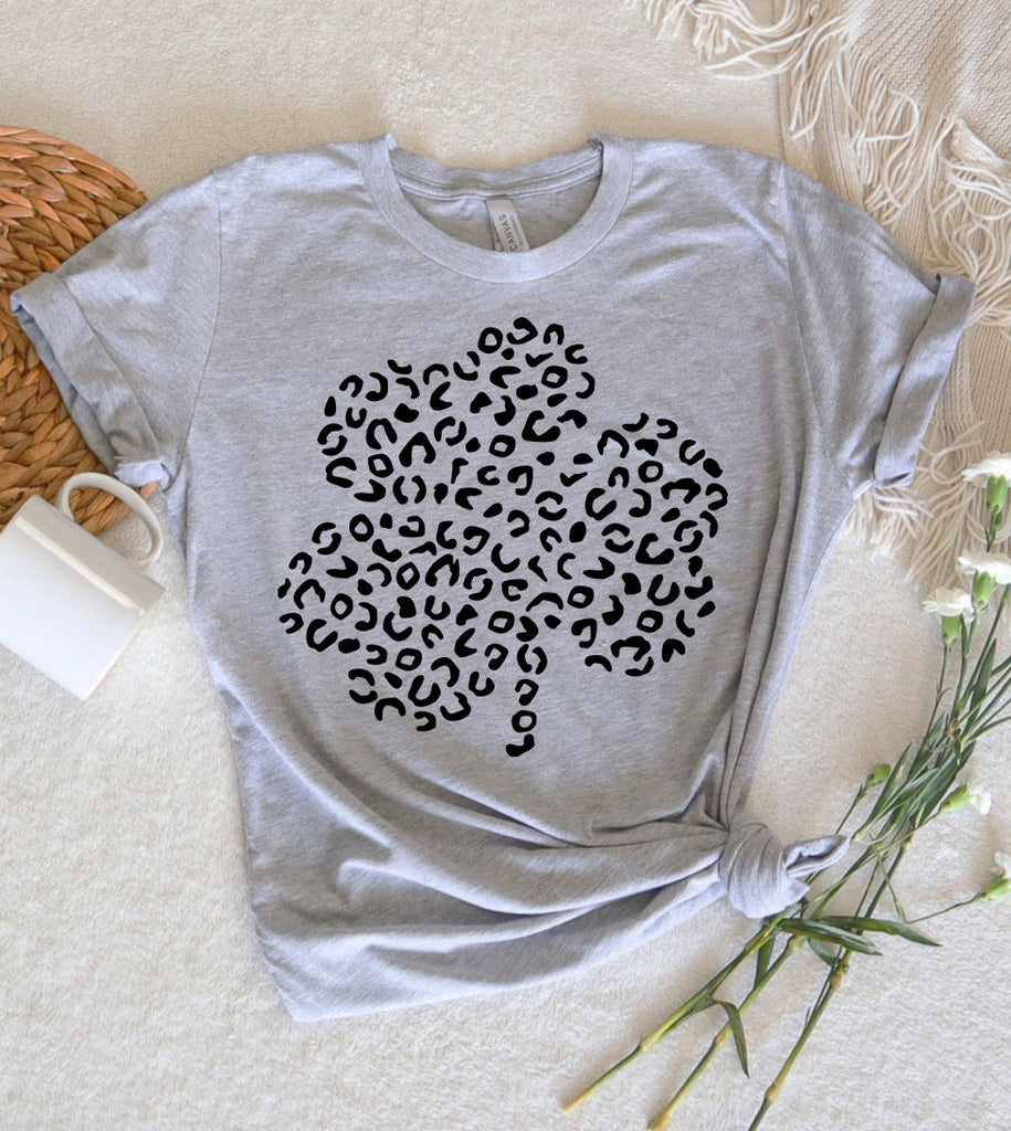 Leopard Shamrock - St. Patrick's Day Clover Luck Fun Gift T-Shirt