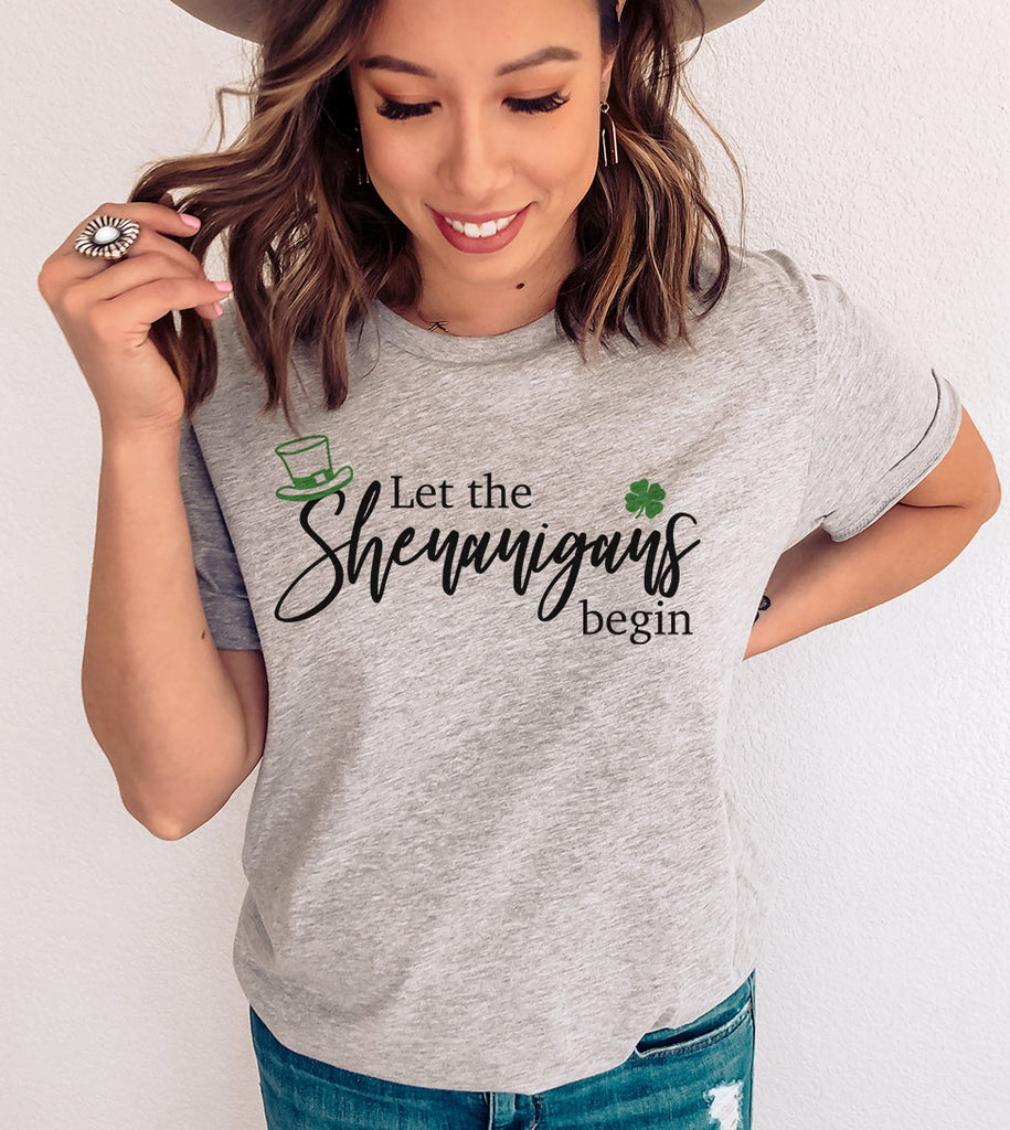 Let The Shenanigans Begin - St. Patrick's Day Shamrock Irish Fun Gift T-Shirt