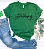 Let The Shenanigans Begin - St. Patrick's Day Shamrock Irish Fun Gift T-Shirt