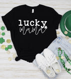 Lucky Mama - St. Patrick's Day Shamrock Cute Mom Sweet Gift T-Shirt