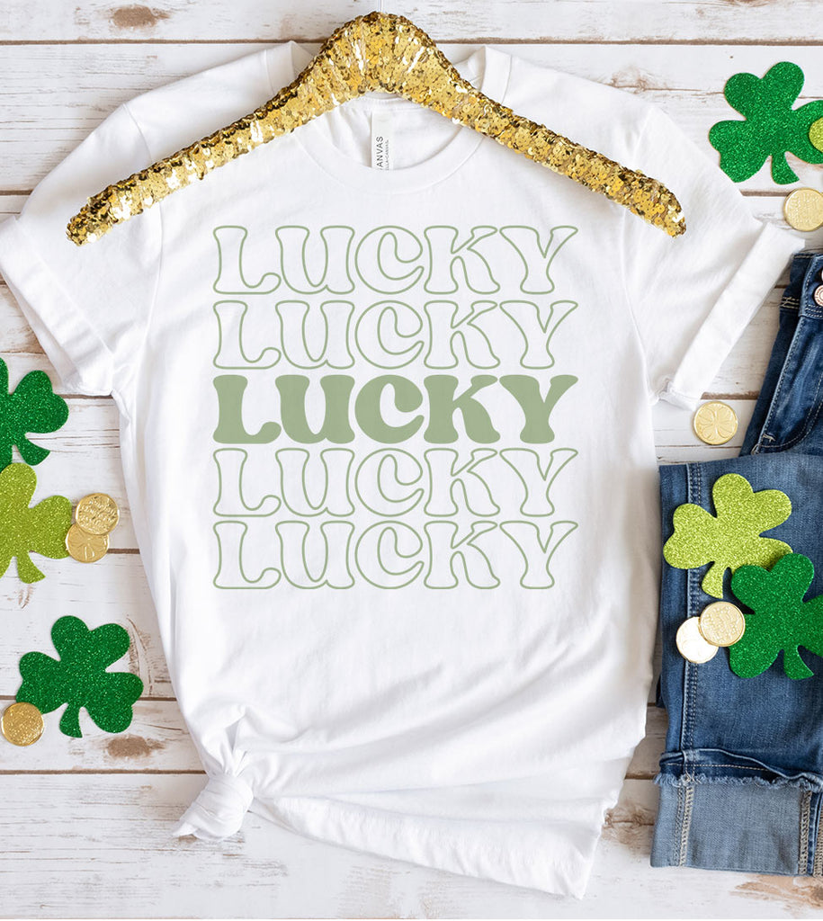 Lucky x5 - St. Patrick's Day Luck Irish Cute Fun Gift T-Shirt