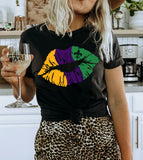 Mardi Gras Lips - Fun Cute Kiss Party NOLA Mardi Gras T-Shirt