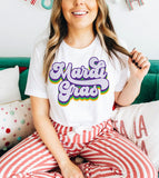 Mardi Gras Cursive - Fun Cute Sweet Party NOLA Mardi Gras T-Shirt