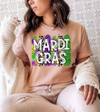 Mardi Gras Leopard Print - Fun Cute Party NOLA Mardi Gras T-Shirt