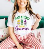 Parading With My Gnomies - Fun Cute Party NOLA Mardi Gras T-Shirt