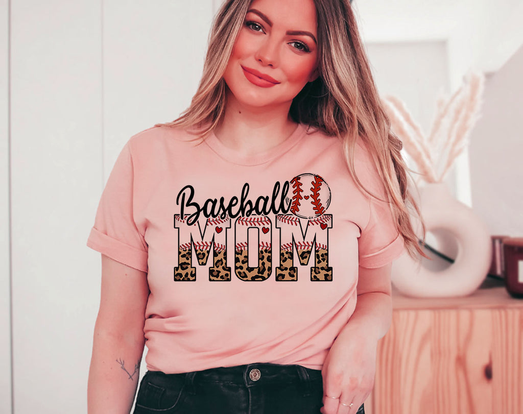 Baseball Mom - Baseball Mama Leopard Print Shirt