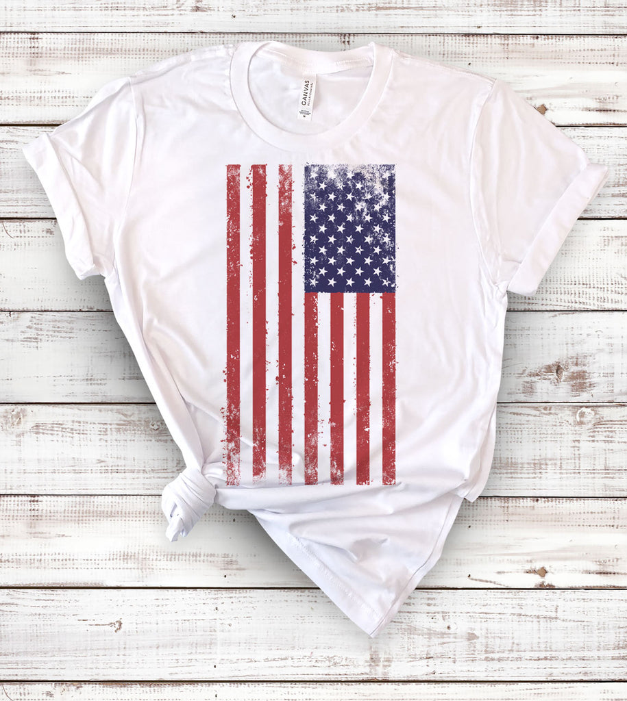 Distressed American Flag - T-Shirt