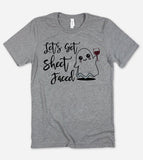 Lets Get Sheet Faced- Funny Halloween Ghost Pun T-Shirt