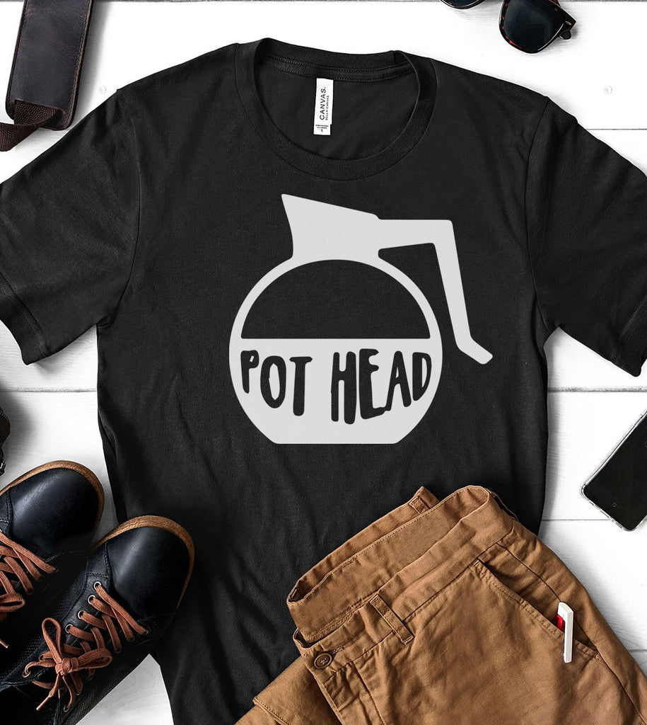 Pot Head Funny Coffee - T-Shirt