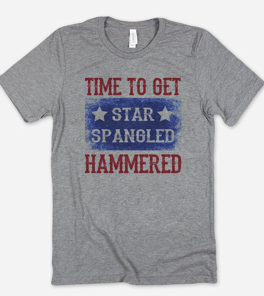 Time To Get Star Spangled Hammered - T-Shirt