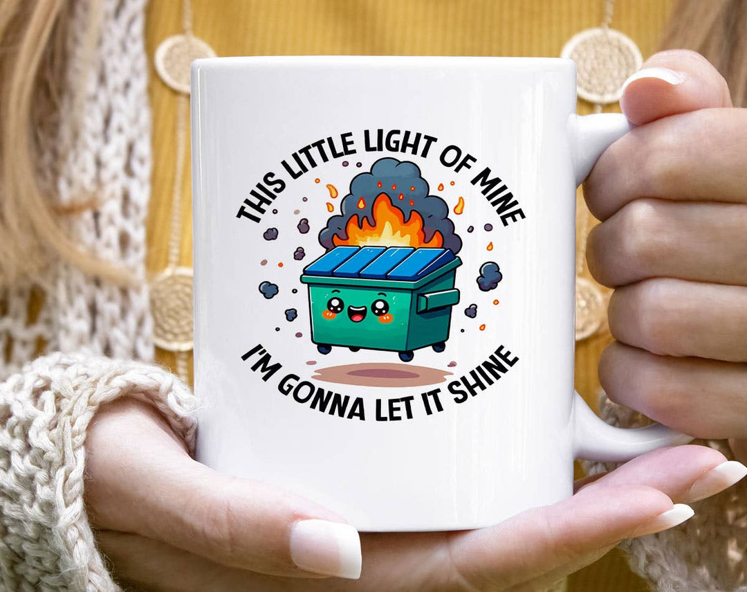 "This Little Light Of Mine" design on a white ceramic coffee mug