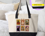Halloween Stamps Retro Pumpkin Tote Bag