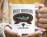 Rocky Mountains Hiking Camping Outdoors Coffee Mug