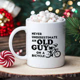 Bicyclist Bike Never Underestimate An Old Guy Coffee Mug