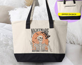 Nightmare Before Coffee Halloween Movies Tote Bag