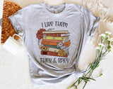 "I Like Them Thick & Spicy" design on a heather gray unisex t-shirt
