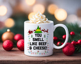 Beef And Cheese Elf Funny Christmas Coffee Mug