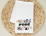 Read Kids Book Characters Tea Towel, Flour Sack Kitchen Dish Towel