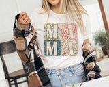 "Mama Boho Quilt" design on a white unisex t-shirt