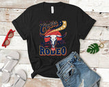 "Coors Country Rodeo Cow Skull" design on a black unisex t-shirt