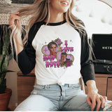 I Love Bad Boys Horror Movie Halloween Baseball Raglan Tee, 3/4 Sleeve Shirt