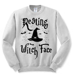Resting Witch Halloween Sweatshirt, Unisex Crewneck
