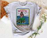 "I Don't Wanna Be Where The People Are Mermaid" design on a heather gray unisex t-shirt