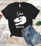 "Nana Saurus" design on a unisex t-shirt