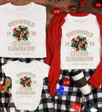 "Griswold 1989 Exterior Illumination" design on a white unisex t-shirt