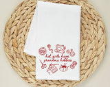 Hot Girls Have Grandma Hobbies Tea Towel, Flour Sack Kitchen Dish Towel