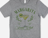 "Margarita Social Club" design on a heather gray unisex t-shirt