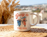 Party In The USA Hotdog Retro July 4th Coffee Mug