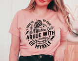 "I Used To Be Cool Circle Text" design on a peach unisex t-shirt