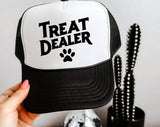 Treat Dealer Dog Trucker Hat, Snapback Mesh Cap
