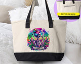 Cannabitch Skeleton Hippie Funny Hemp Weed Tote Bag