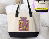 My Family Portrait Funny Retro Cat Tote Bag