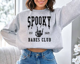 Spooky Babes Club Halloween Sweatshirt, Unisex Crewneck