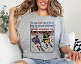 "The Only Ice I Like Heated Rivalry" design on a heather gray unisex t-shirt
