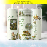Frog and Toad Cottagecore Meme 20oz Skinny Tumbler with Lid & Straw