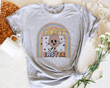"Hoppy Easter Disco Egg" design on a unisex t-shirt
