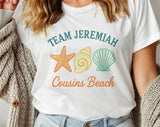 "Team Jeremiah" design on a white unisex t-shirt