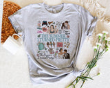 "The Summer I Turned Pretty Collage" design on a heather gray unisex t-shirt