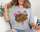 "Big Back Energy" design on a heather gray unisex t-shirt