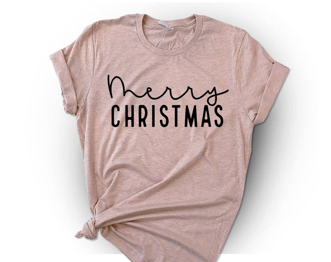 "Merry Christmas" design on a unisex t-shirt