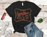 "Country Music Leopard Print" design on a white unisex t-shirt