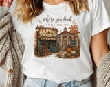 "Where You Lead I Will Follow Gilmore" design on a unisex t-shirt
