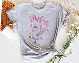 "Loose As A Goose" design on a heather gray unisex t-shirt