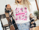 "Come On Teacher Barbie" design on a white unisex t-shirt