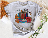 "A Court Of Roses Pumpkin Book" design on a heather gray unisex t-shirt