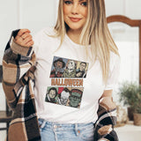 "Halloween Horror Movies Collage" design on a unisex t-shirt